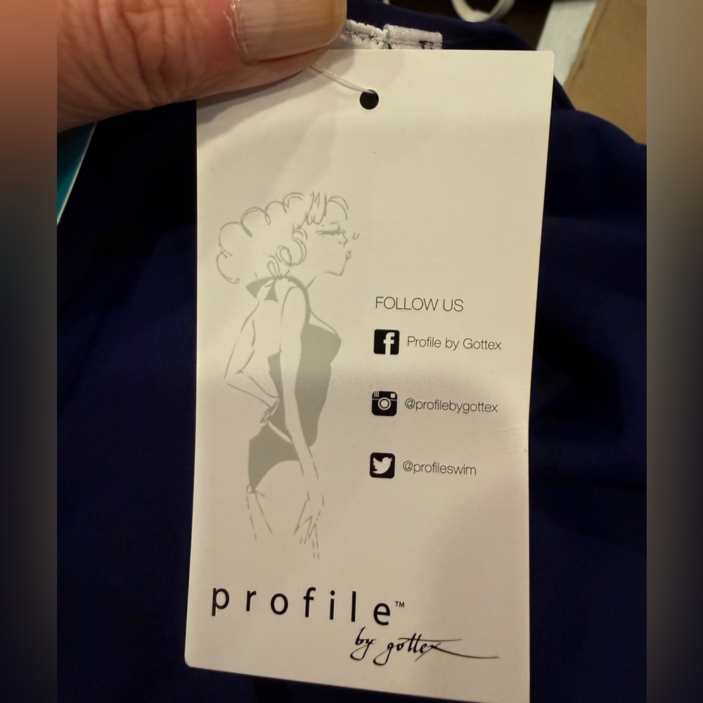 Profile Gottex Women’s Swim Skort in Blue Ink sz 24W - Picture 6 of 8